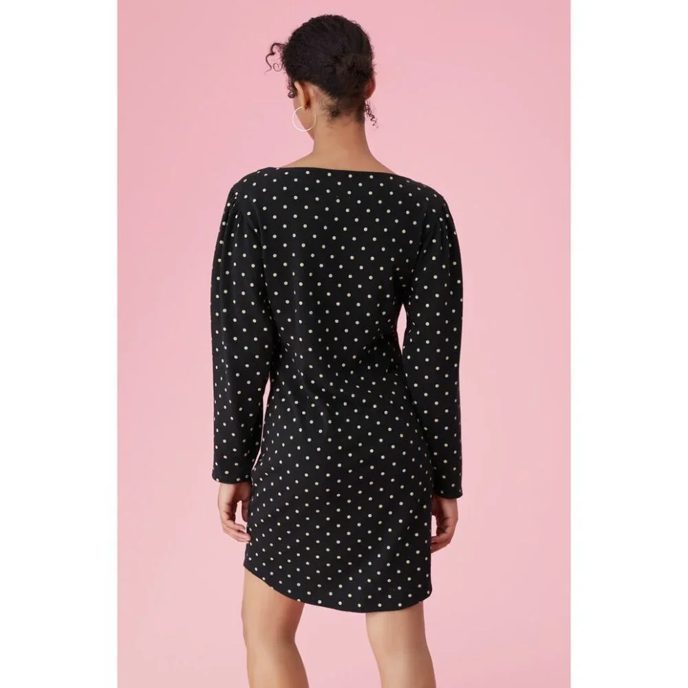 LA VIE REBECCA TAYLOR ESTELLE DOT JERSEY DRESS Size Medium - Picture 3 of 10